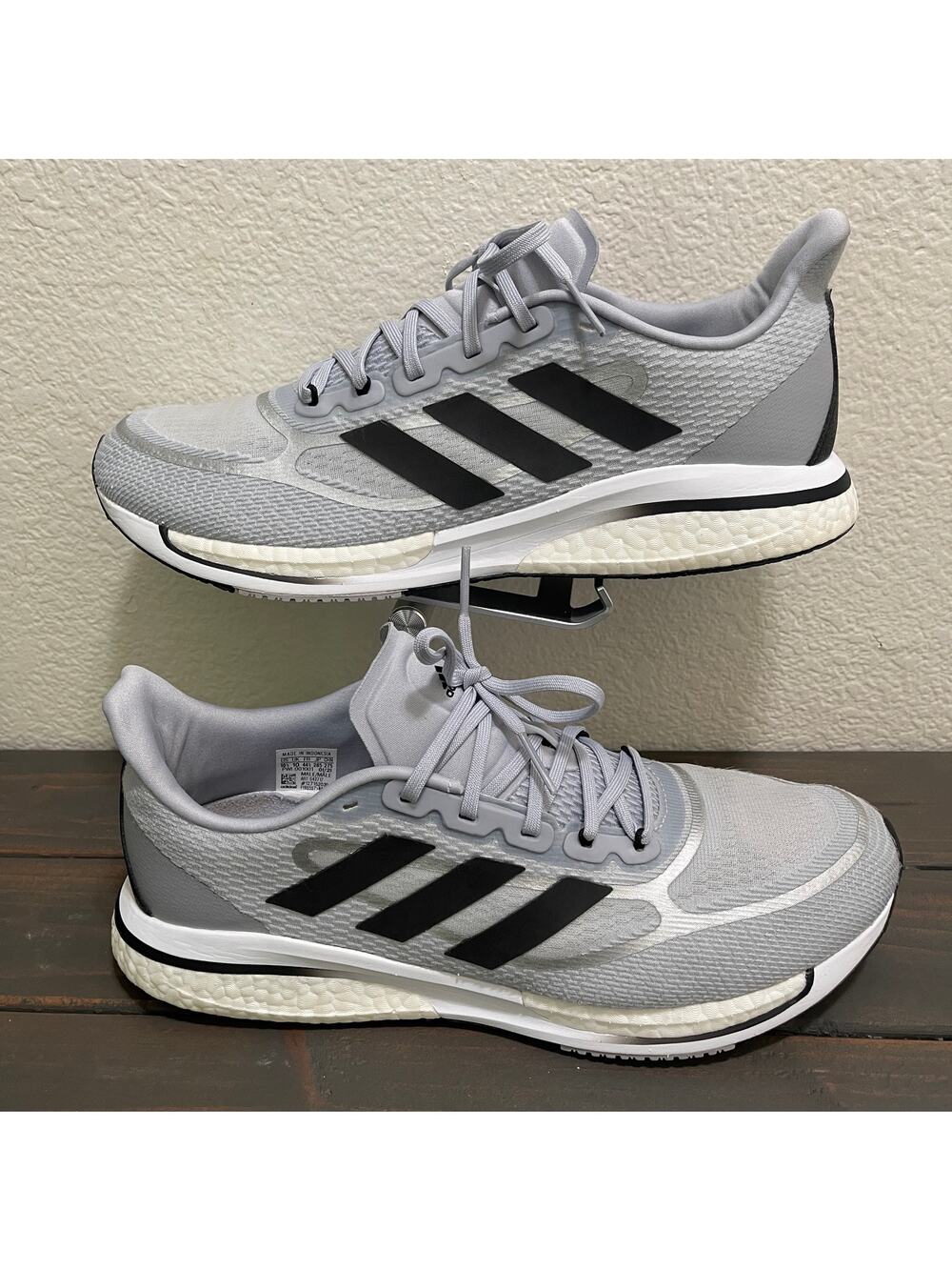 Size 10.5 Adidas Supernova+ Halo Silver S42717 Running Athletic Sneaker Shoes